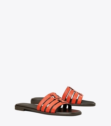 サンダル・ミュール Tory Burch FW25 Ivory leather Ines slippers (158616 101) Tory Burch Ines Leather Triple-band Sport Mule Sandals In
