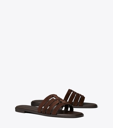Tory Burch designer サンダル イネス スライド in DARK COCOA / DARK COCOA angle