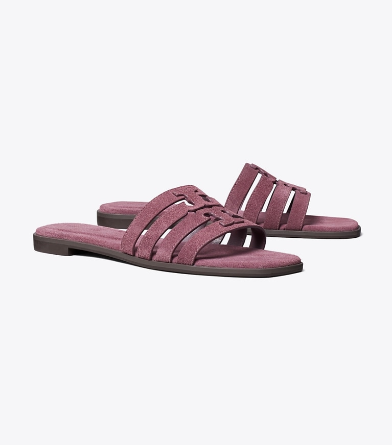 Tory Burch designer sandals Ines Slide in SOFT ORCHID / SOFT ORCHID angle