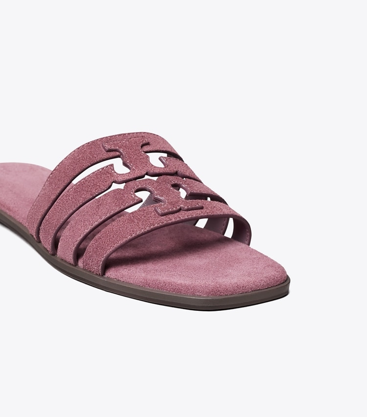 Tory Burch designer sandals Ines Slide in SOFT ORCHID / SOFT ORCHID detail