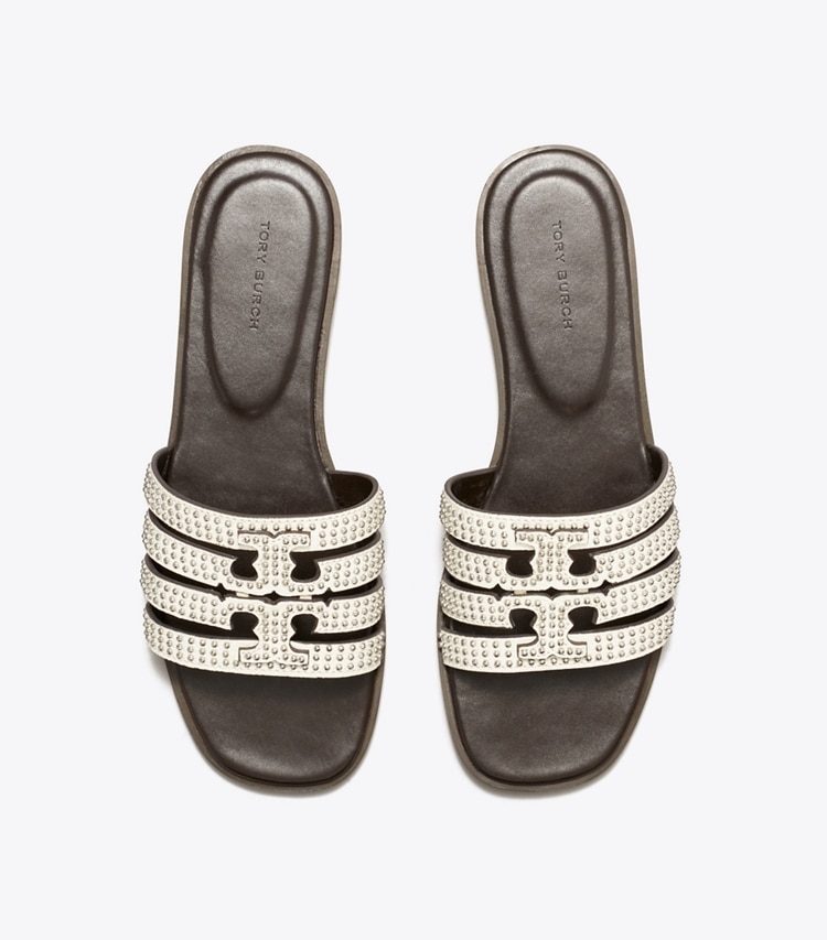 Tory Burch designer sandals Ines Slide in BLANC overhead