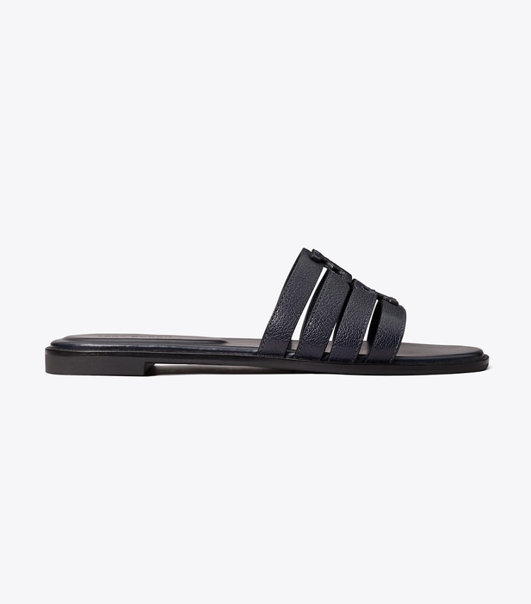 Tory Burch designer sandals Ines Slide in NEW NAVY / NEW NAVY side