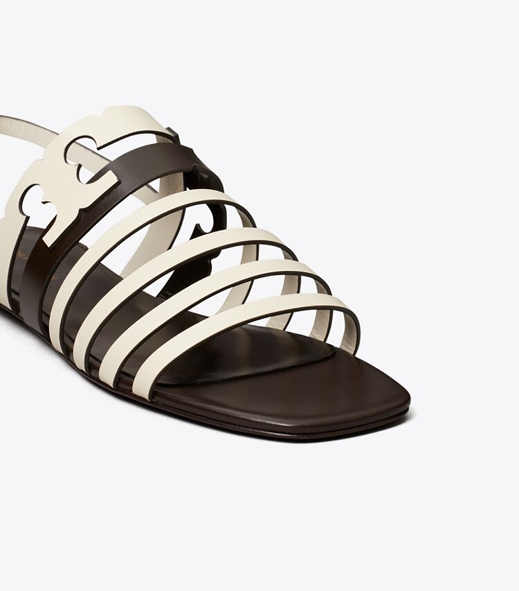 Tory Burch designer sandals Ines Slingback Sandal in LIGHT CREAM / COCO detail