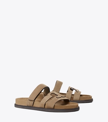 Tory Burch designer sandals Ines Sport Slide in RIVER ROCK angle