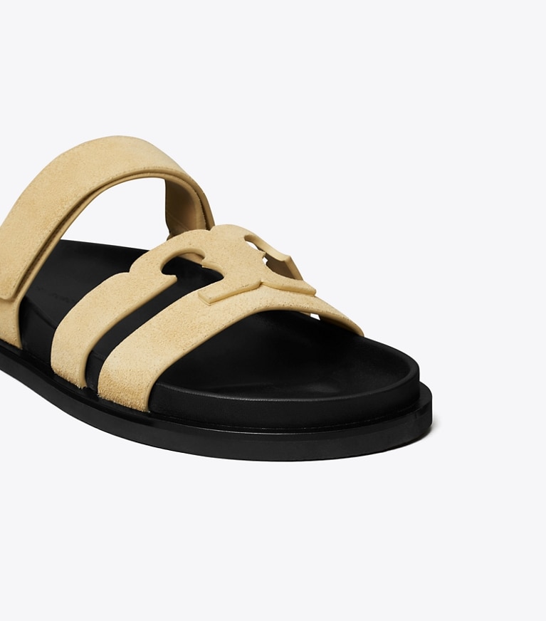Tory Burch designer sandals Ines Sport Slide in MATTE SUN angle