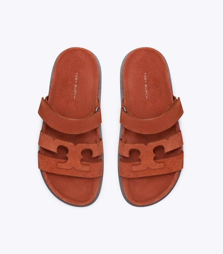 Tory Burch designer sandals Ines Sport Slide in ACERO overhead