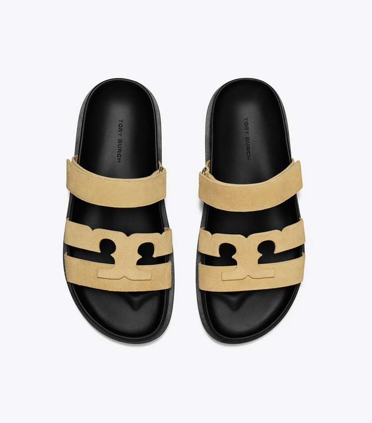 Tory Burch designer sandals Ines Sport Slide in MATTE SUN overhead