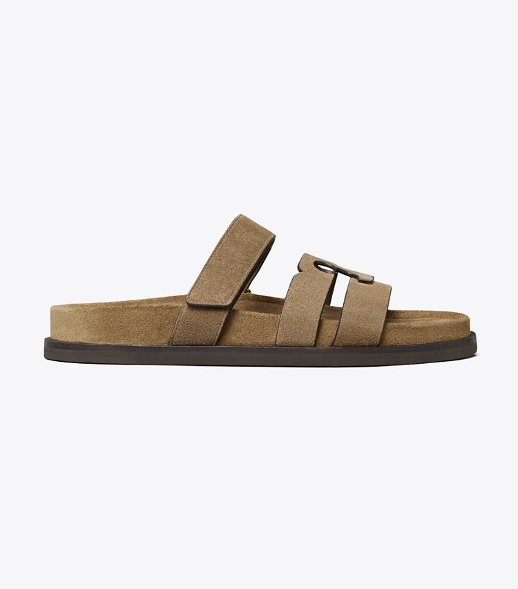 Tory Burch designer sandals Ines Sport Slide in RIVER ROCK side