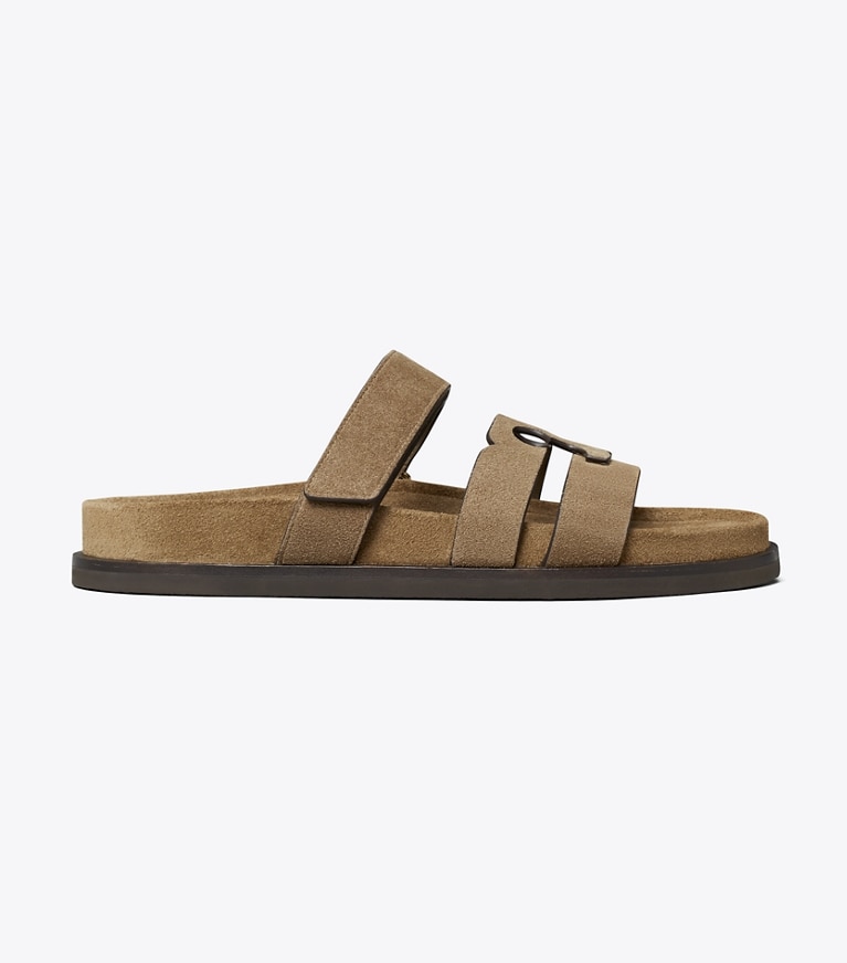 Tory Burch designer sandals Ines Sport Slide in RIVER ROCK angle