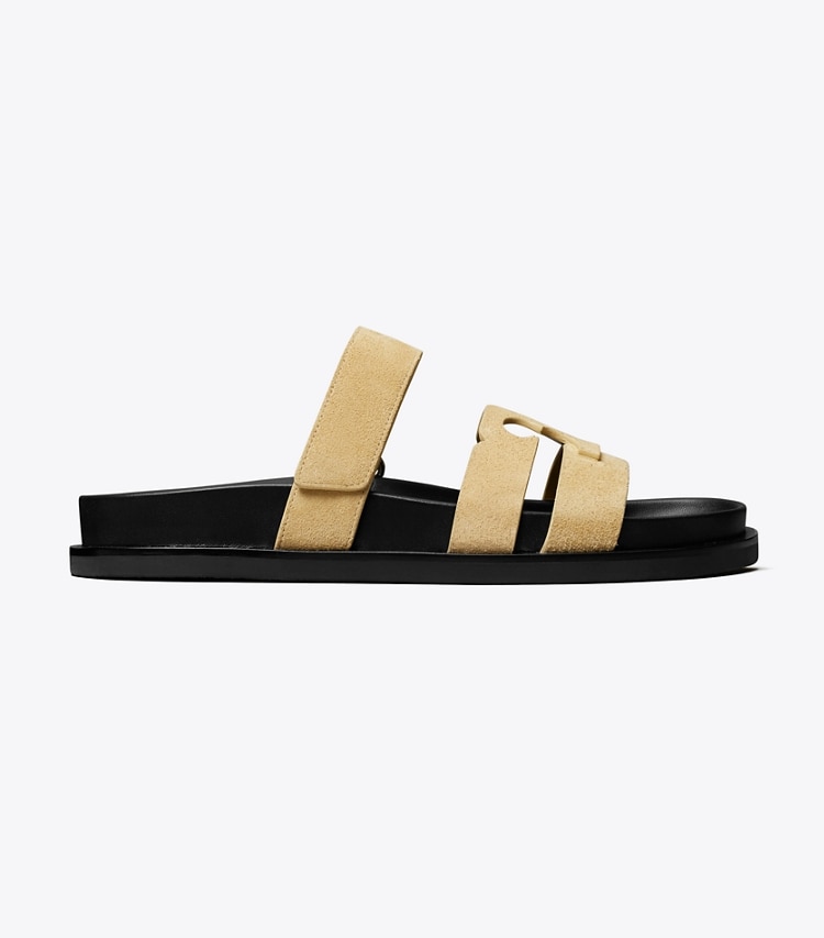 Tory Burch designer sandals Ines Sport Slide in MATTE SUN side