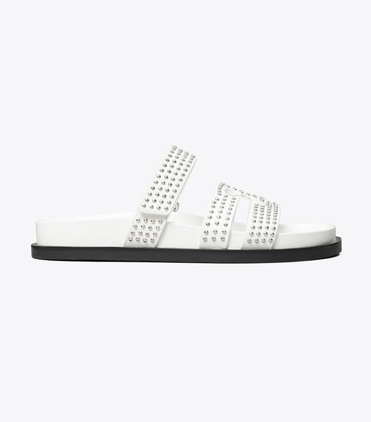 Tory Burch designer sandals Ines Sport Studded Slide in CLOUD side