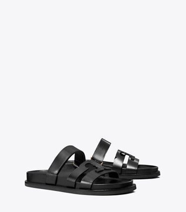 Tory Burch designer sandalen Ines Sportslide in PERFECT BLACK angle