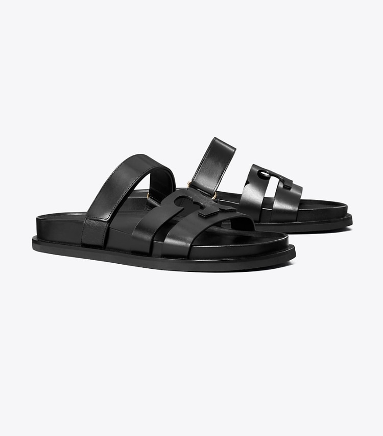 Tory Burch designer sandalen Ines Sportslide in PERFECT BLACK angle