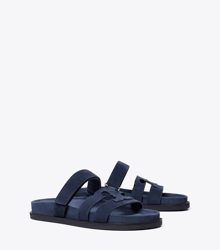 Tory Burch designer sandalen Ines Sportslide in NEW NAVY angle