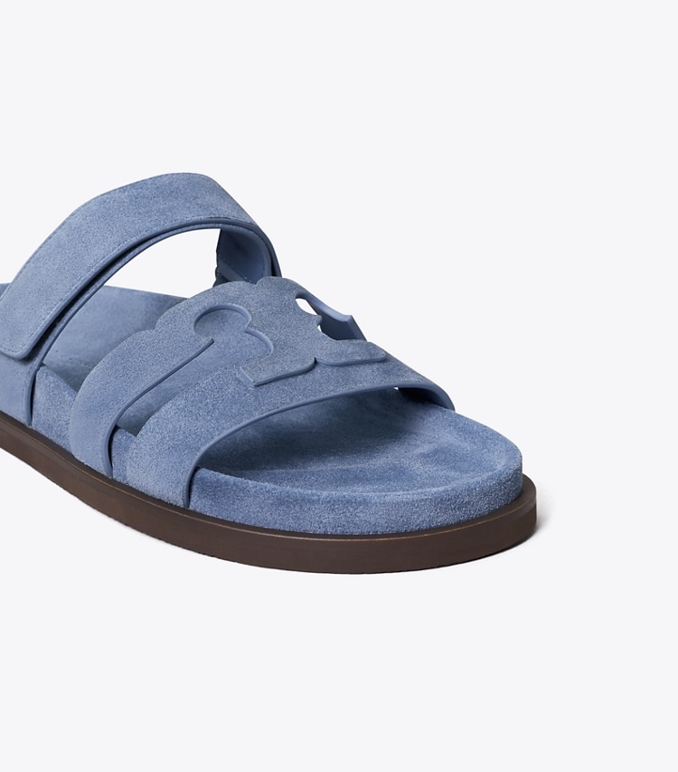 Tory Burch designer sandalen Ines Sportslide in SOFT BLUE detail