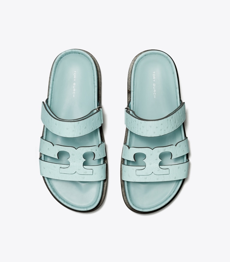Tory Burch designer sandalen Ines Sportslide in SKY angle