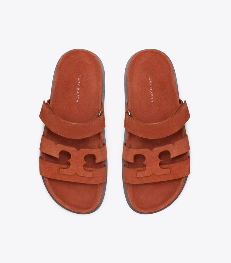 Tory Burch designer sandalen Ines Sportslide in ACERO von oben