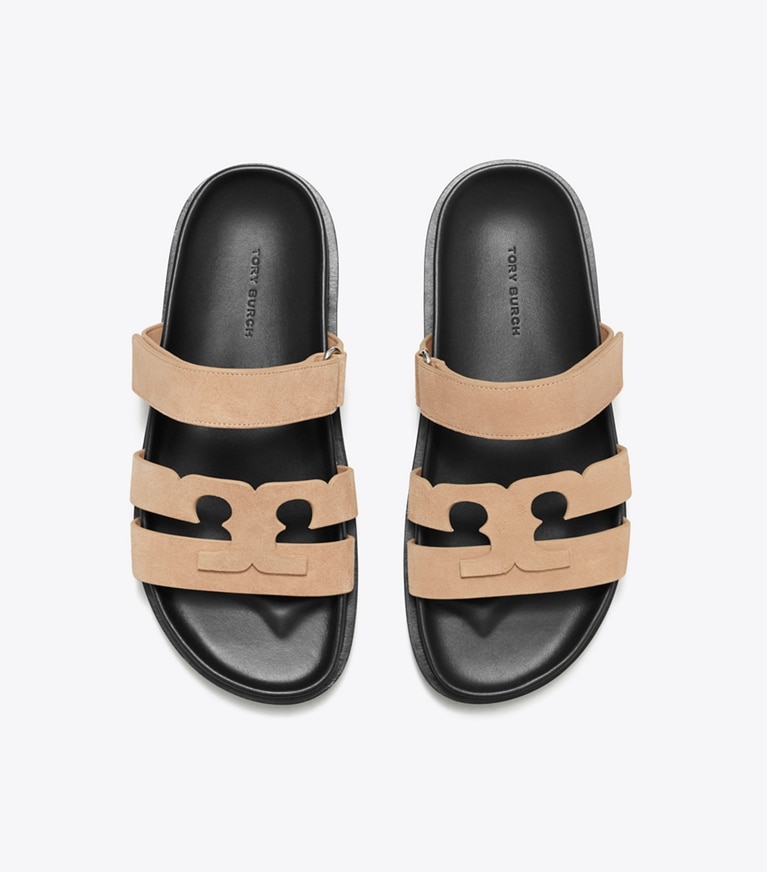 Tory Burch designer sandalen Ines Sportslide in MALVA / PERFECT BLACK angle