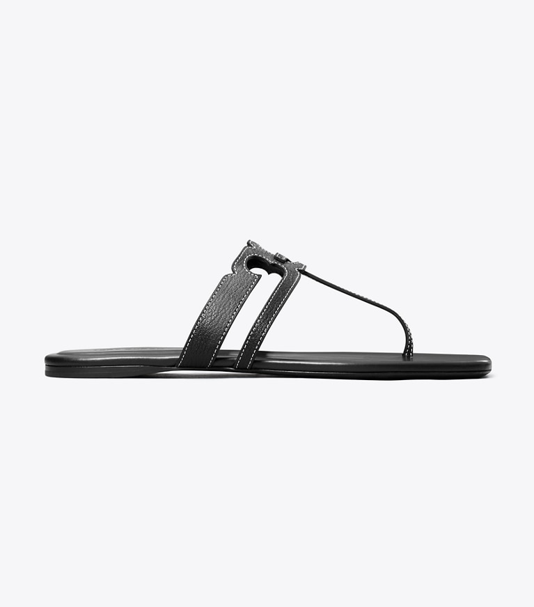 Tory Burch designer sandals Ines T-Strap Sandal in PERFECT BLACK / PERFECT BLACK angle