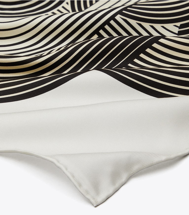Tory Burch designer scarves Infinite T Neckerchief in Infinite T Neckerchief Neutral overhead