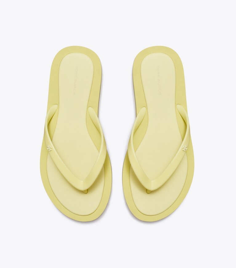 Tory Burch designer sandali Infradito imbottite Kira in SOFT YELLOW / SOFT YELLOW superiore