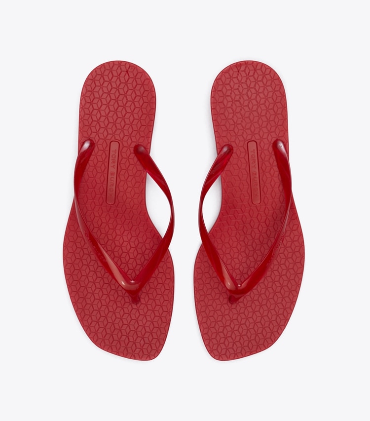 Tory Burch designer sandali Infradito Jelly Heel in TOUCAN RED / TOUCAN RED superiore