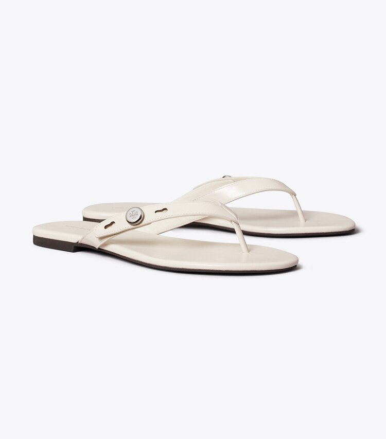 Tory Burch designer sandali Infradito Romy in LIGHT CREAM angle