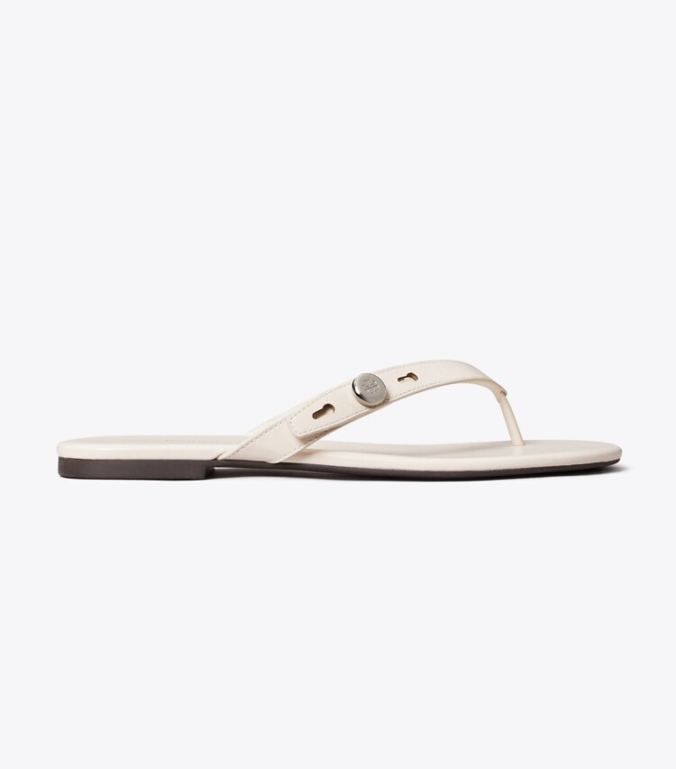 Tory Burch designer sandali Infradito Romy in LIGHT CREAM side