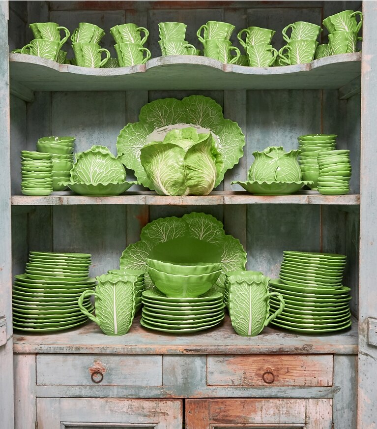 Tory Burch designer servizio da tavola Insalatiera Lettuce Ware in Green front
