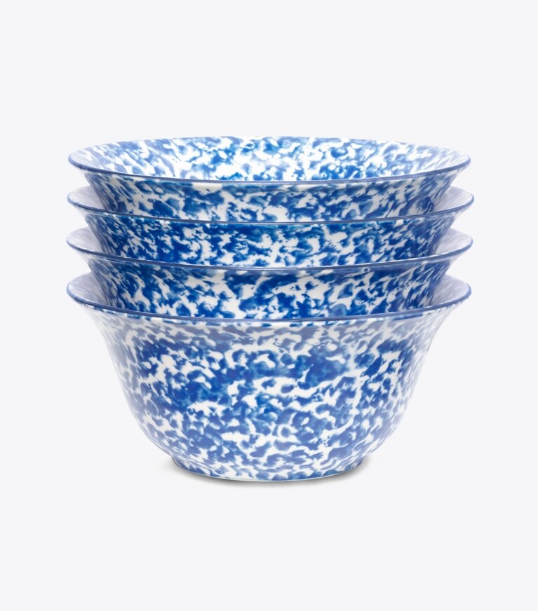 Tory Burch designer servizio da tavola Insalatiera piccola con spugnature, set da quattro in Sponge front