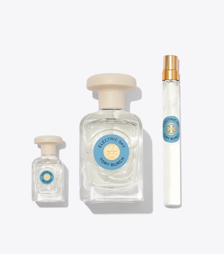 Tory Burch designer perfume Int Fa24 Electric Sky 90,10,7,5ml in ELECTRIC SKY BLUE front