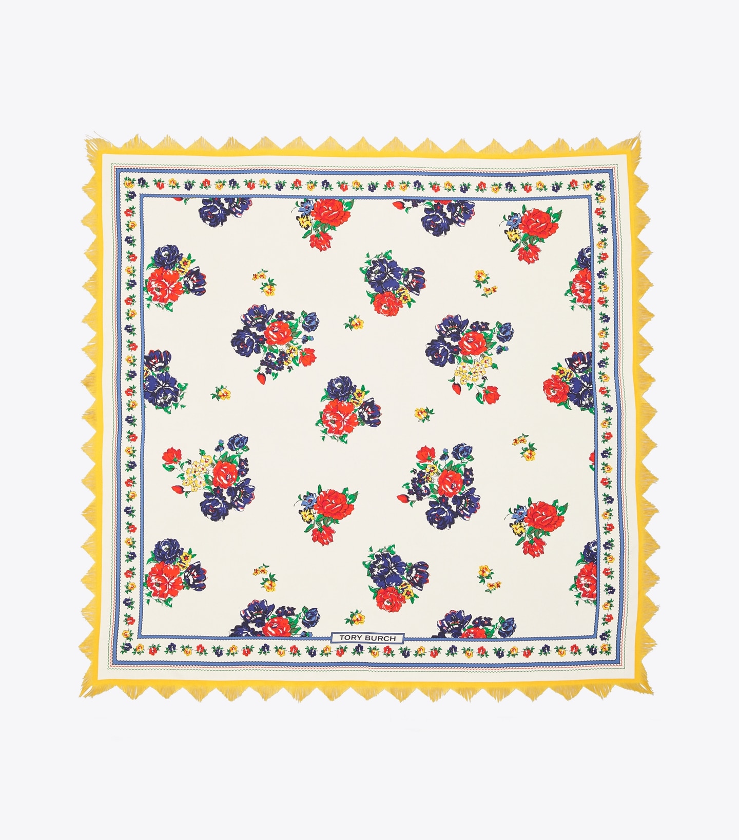 Ivory Tea Rose Silk Square Scarf