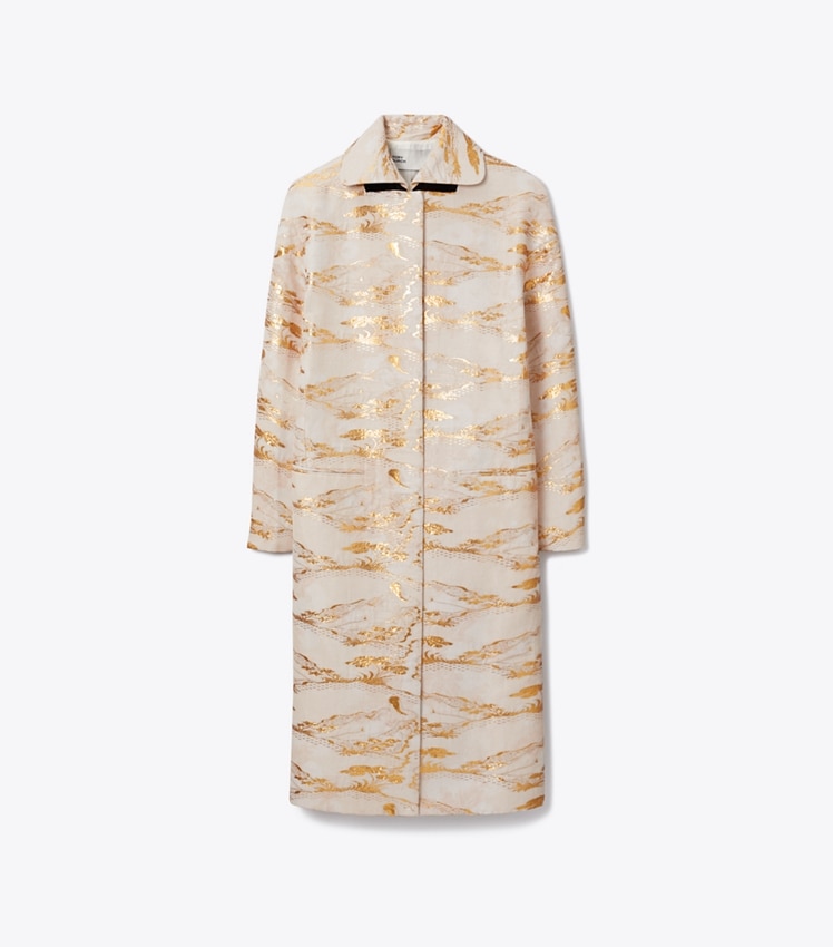 Jacquard Cocoon Coat by Tory Burch