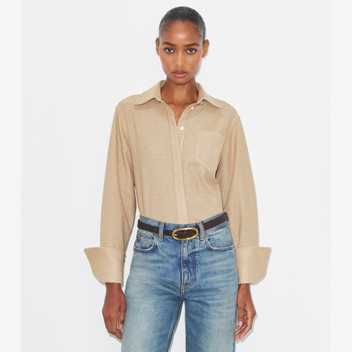 JACQUARD CUFFED TOP - thumbnail 2