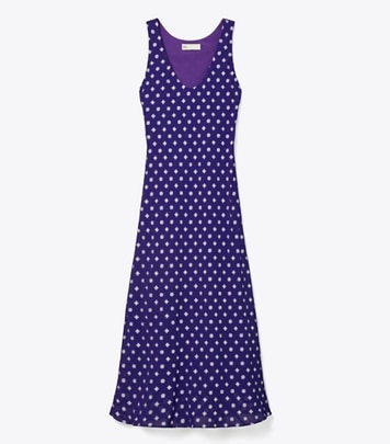 Tory Burch designer dresses Jacquard Dress in Ballpoint Ink Nothing Ditsy front