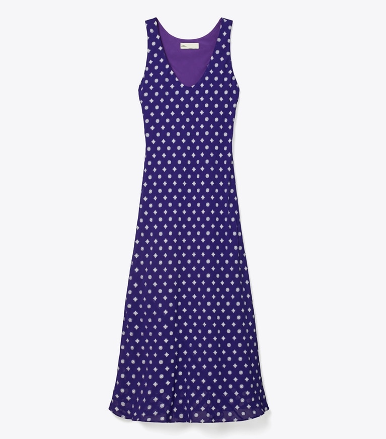 Tory Burch designer dresses Jacquard Dress in Ballpoint Ink Nothing Ditsy front