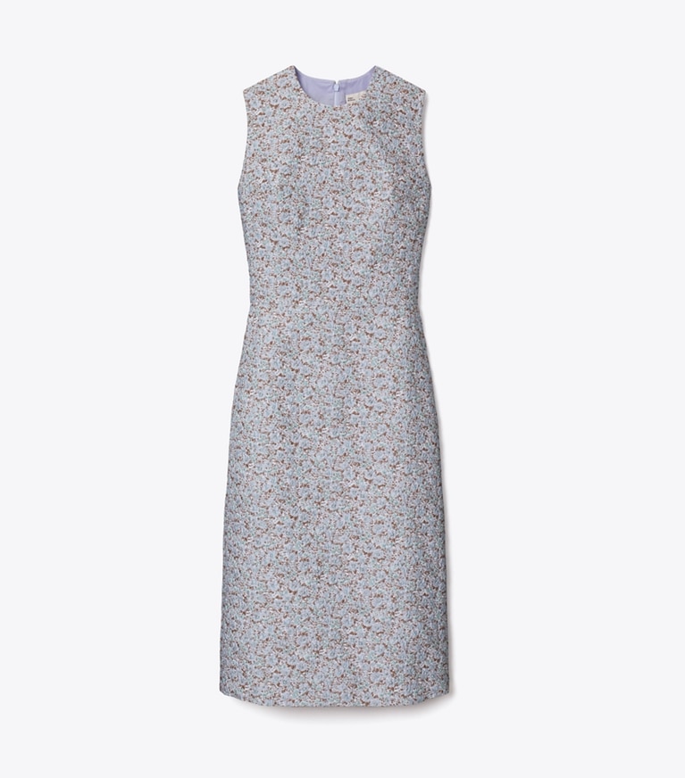 Tory Burch designer dresses Jacquard Dress in Blue Floral front