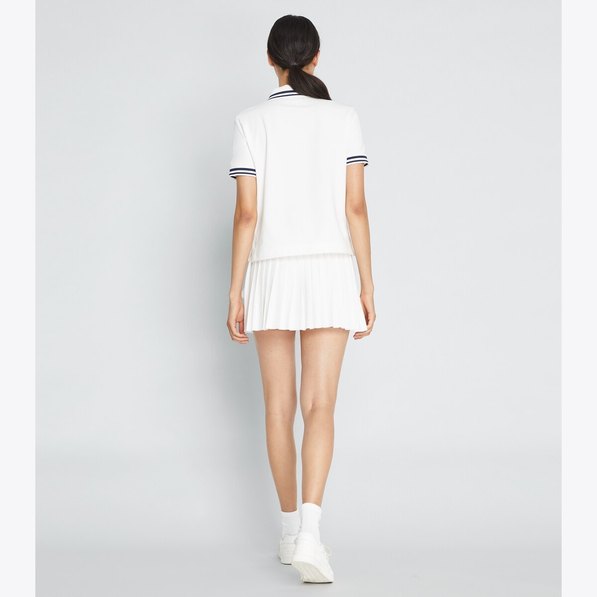 Jacquard Performance Jersey Pleated Overlay Skirt: Women's