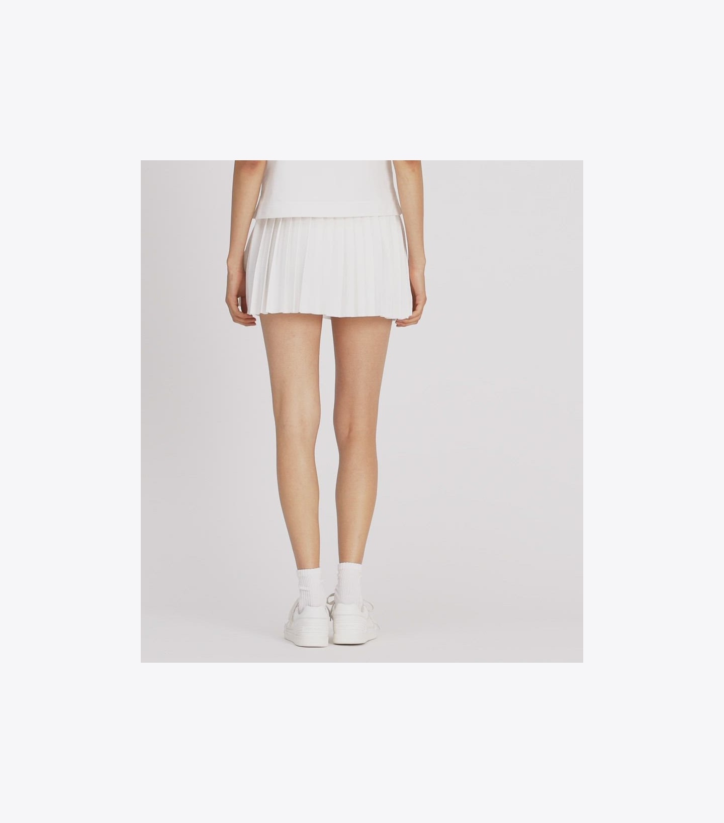 Jacquard Performance Jersey Pleated Overlay Skirt