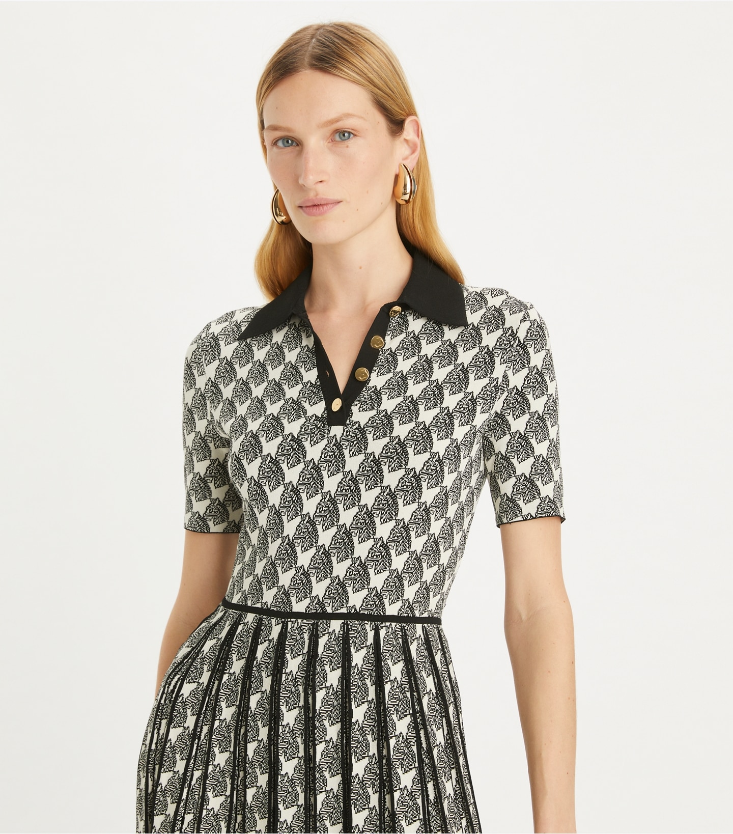 Jacquard Polo Dress