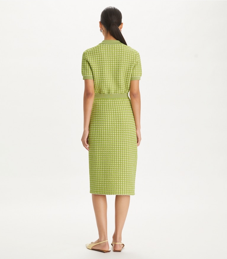 Tory Burch designer unterteile Jacquard-Pulloverrock in Dark Mint front