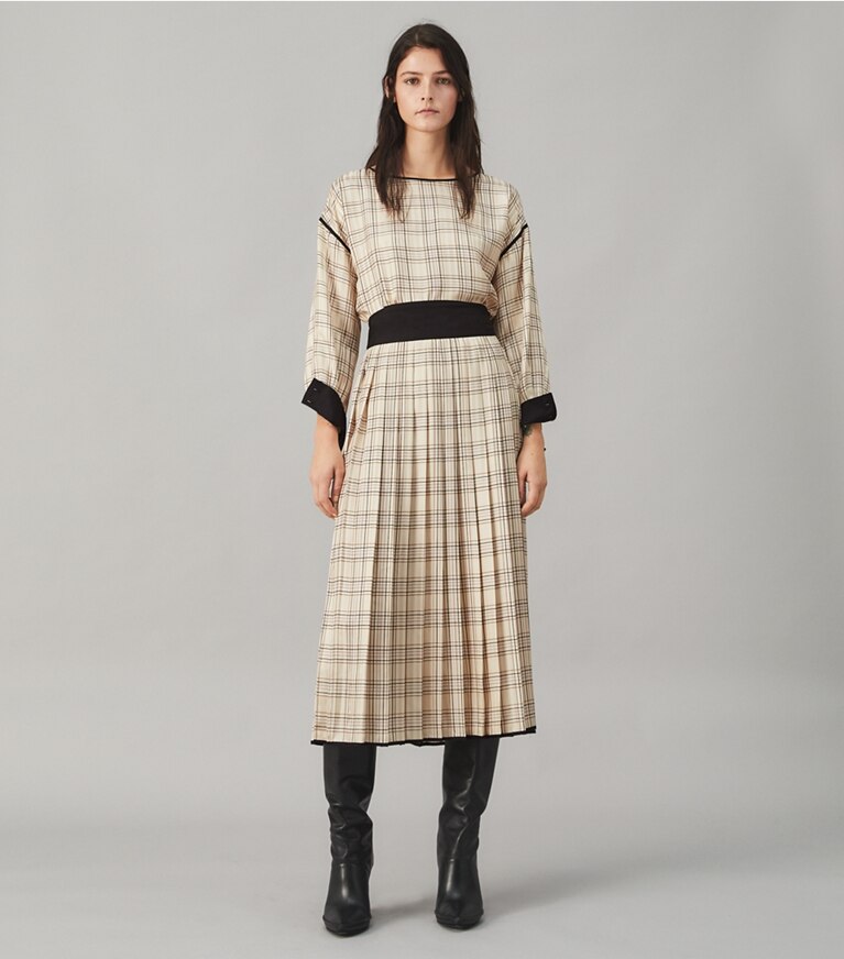 Tory Burch designer tops Jacquard Robinson Top in PLAID front
