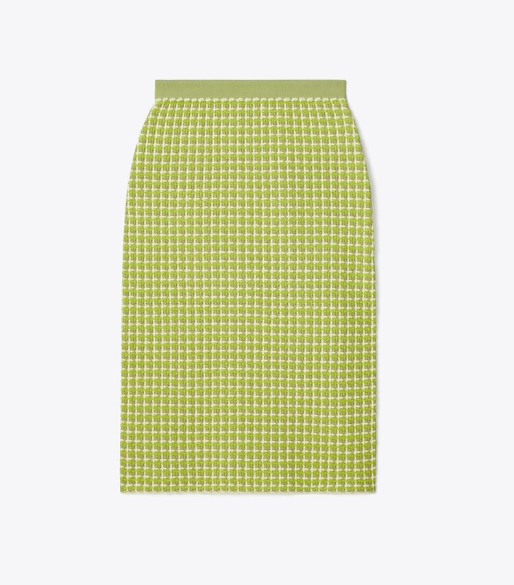 Tory Burch designer ボトムス ジャカード セータースカート in Dark Mint front