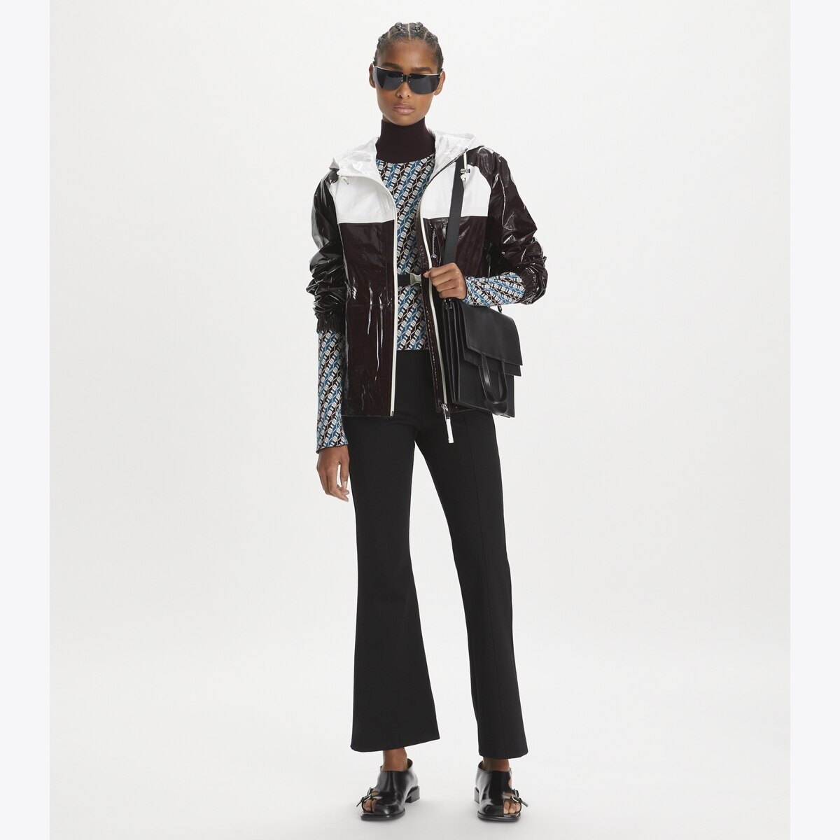 トップス TUCKED JACQUARD BORDER PULLOVER Jacquard Turtleneck: Women's Designer Sweaters | Tory Sport