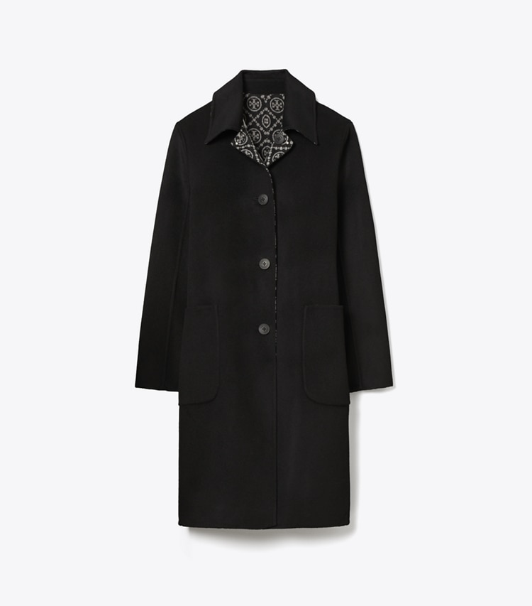 Tory Burch designer mäntel Jacquard-Wollmantel mit T-Monogramm in Black/T Monogram Jacquard Combo D front