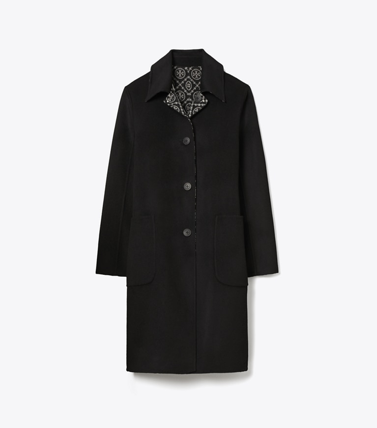 Tory Burch designer mäntel Jacquard-Wollmantel mit T-Monogramm in Black/T Monogram Jacquard Combo D front