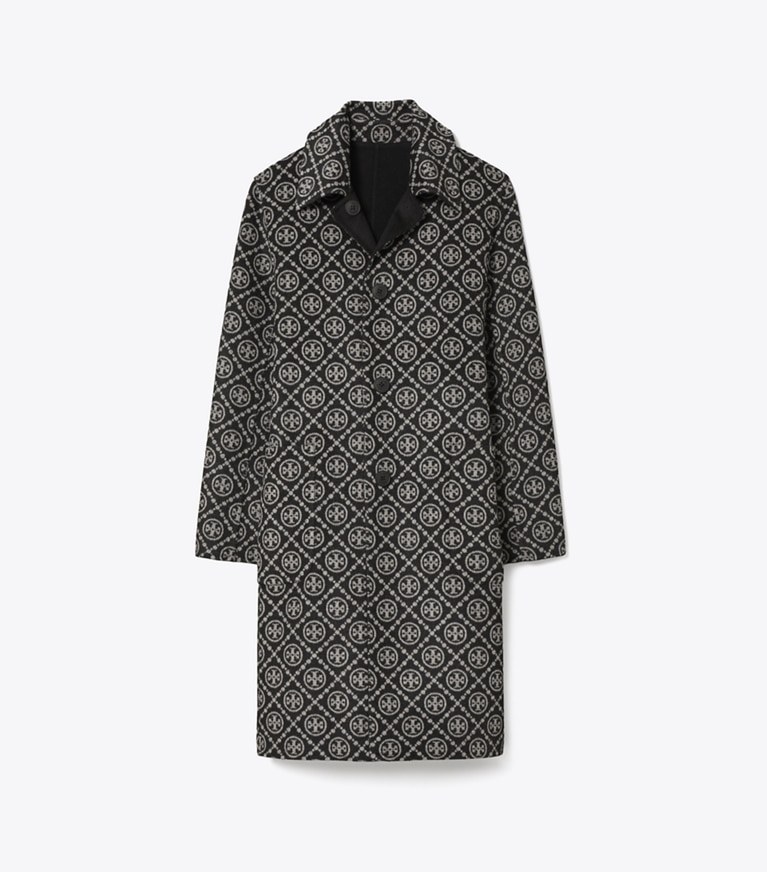 Tory Burch designer mäntel Jacquard-Wollmantel mit T-Monogramm in Black/T Monogram Jacquard Combo D front