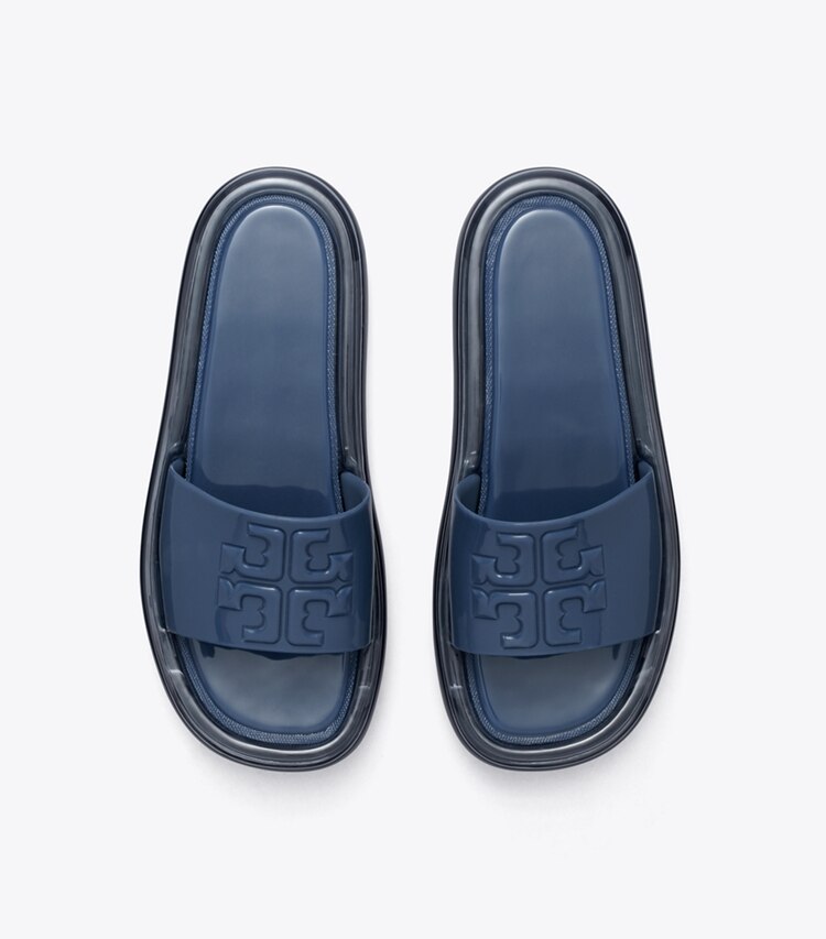 Tory Burch diseñador sandalias Jalea de burbujas en Navy / Navy vista superior