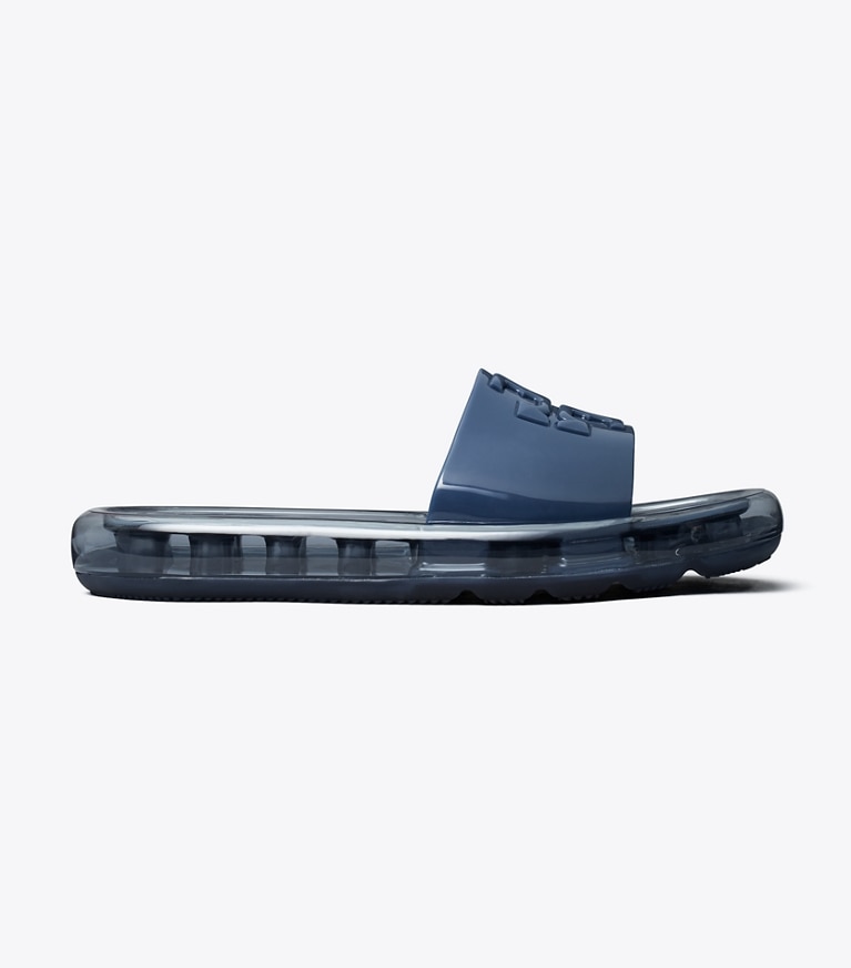 Tory Burch diseñador sandalias Jalea de burbujas en Navy / Navy lateral