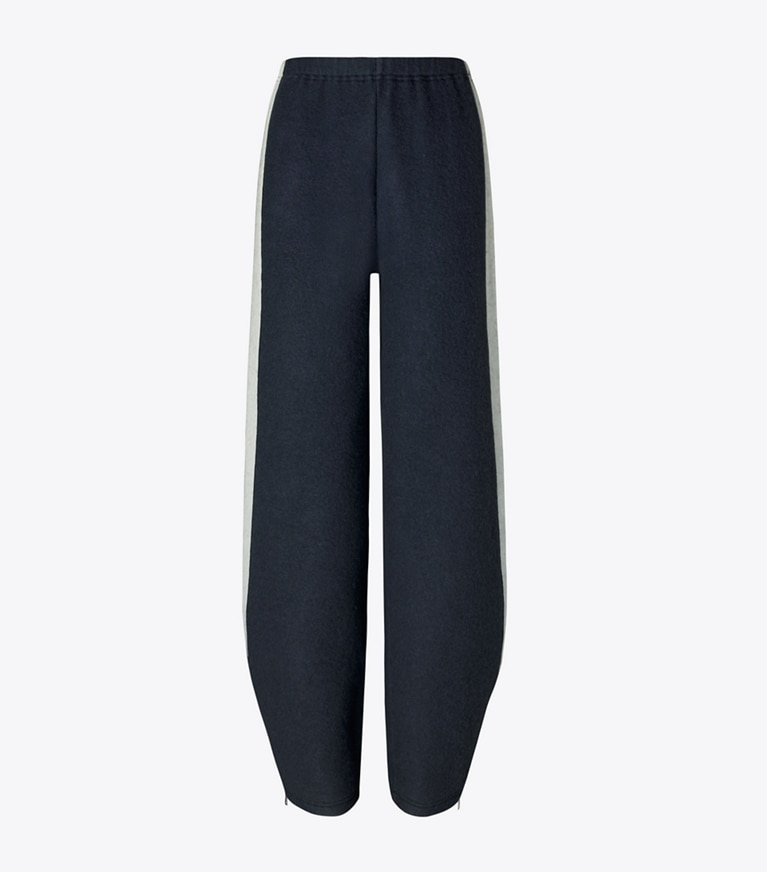 Tory Burch designer bottoms Japanese Jersey Sweatpant in Navy / Ivory front